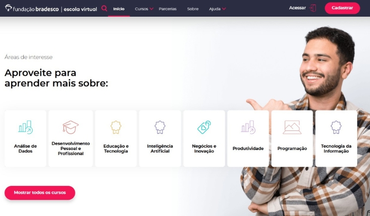 Cursos gratuitos da Escola Virtual Fundação Bradesco